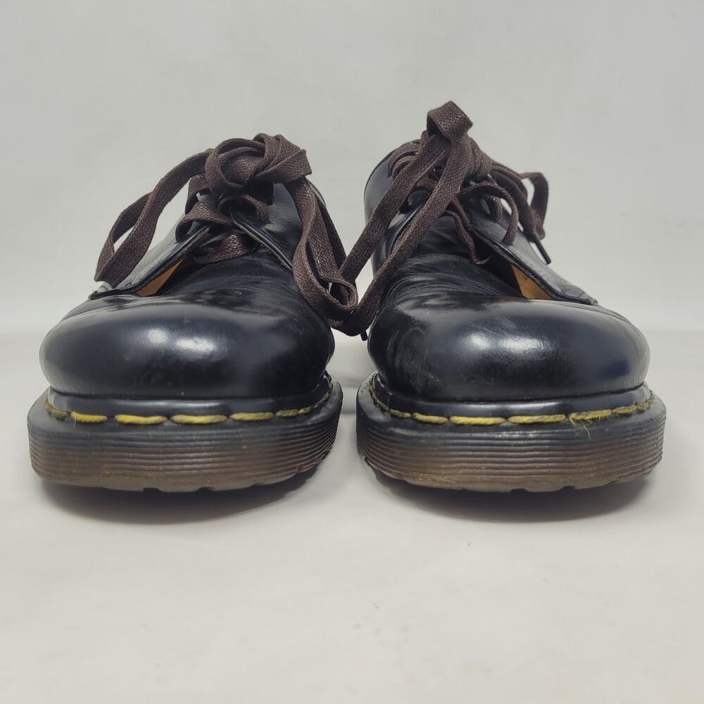 Vintage Dr. Martens Shoes Womens 10 Black Leather England Lace Up Oxfords 1461 - Picture 7 of 13